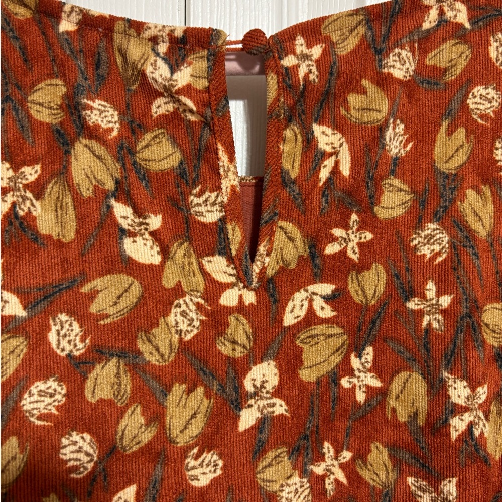 Hayden Corduroy Floral Midi Dress - Picture 6 of 10
